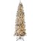 Best Choice Products Pre-Lit Artificial Snow Flocked Pencil Christmas Tree Holiday Decoration